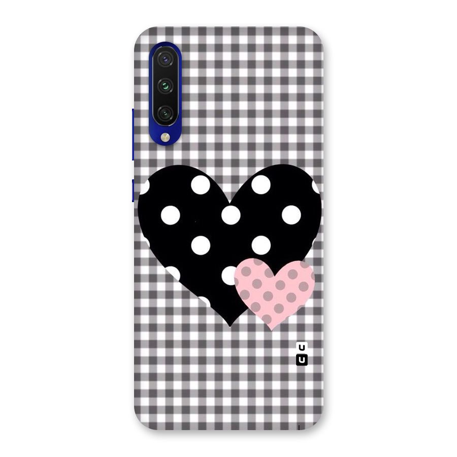 Polka Check Hearts Back Case for Mi A3