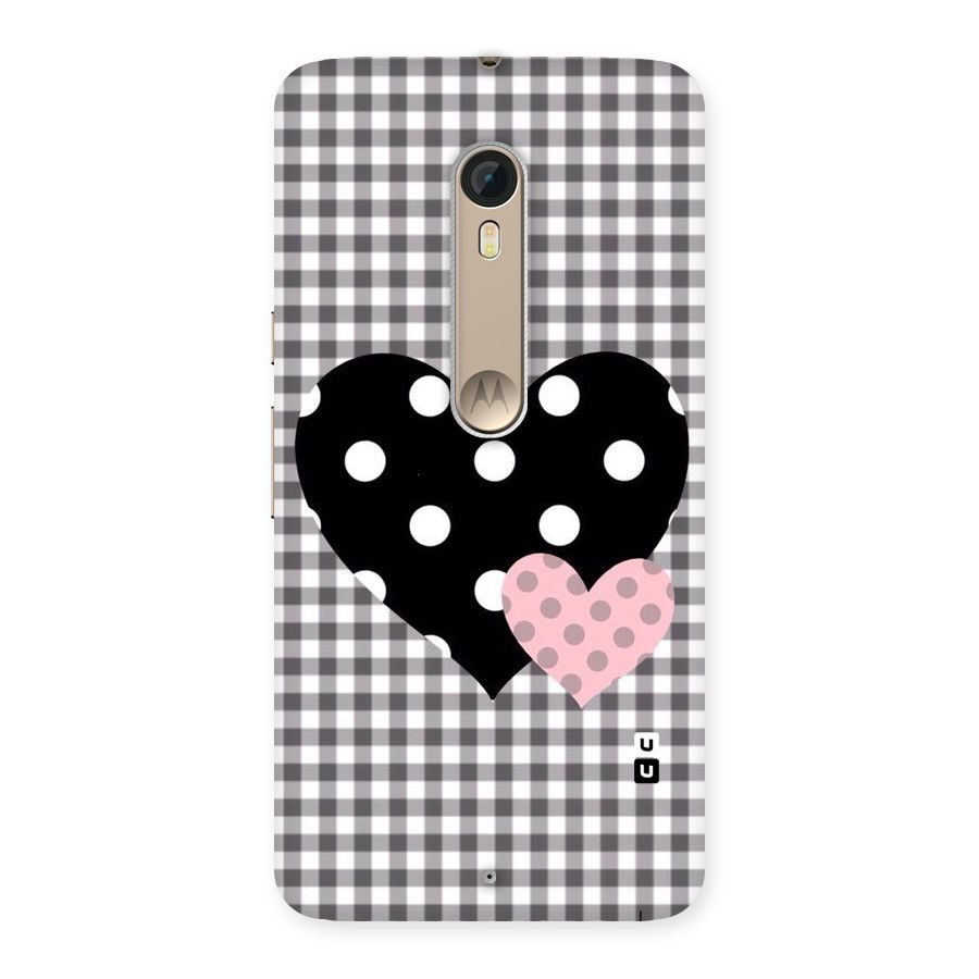 Polka Check Hearts Back Case for Motorola Moto X Style