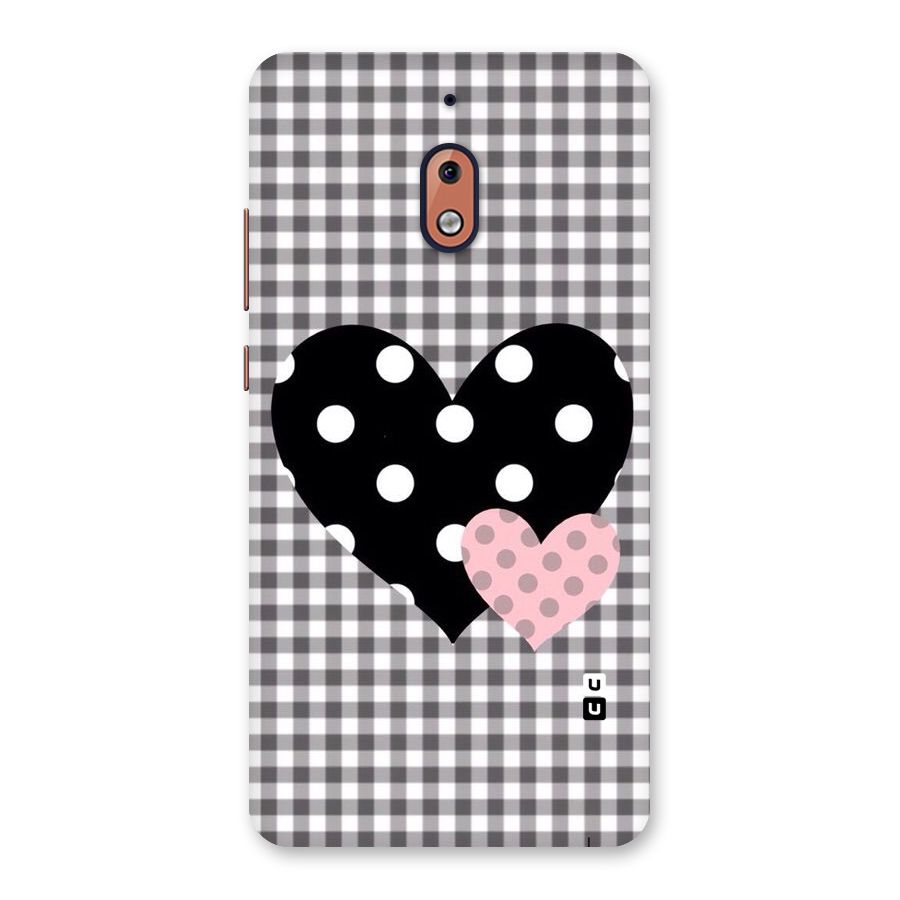 Polka Check Hearts Back Case for Nokia 2.1