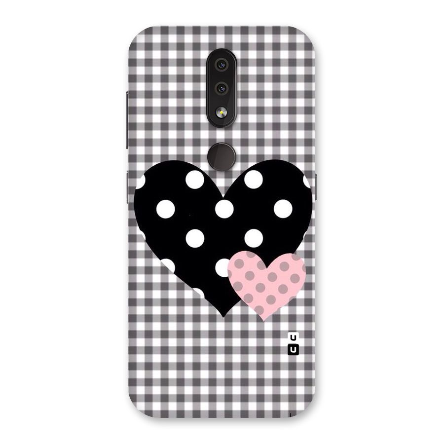 Polka Check Hearts Back Case for Nokia 4.2