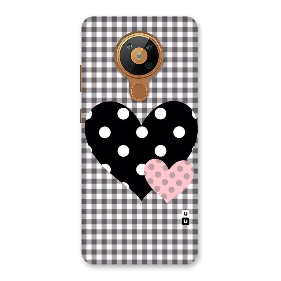 Polka Check Hearts Back Case for Nokia 5.3