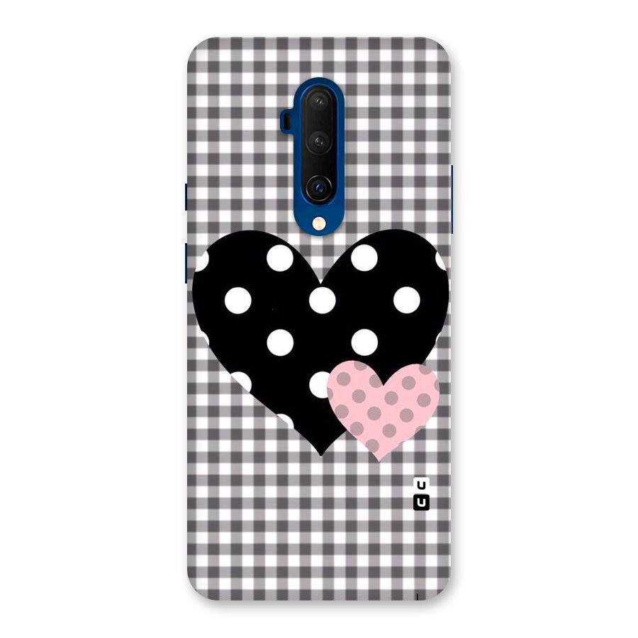 Polka Check Hearts Back Case for OnePlus 7T Pro