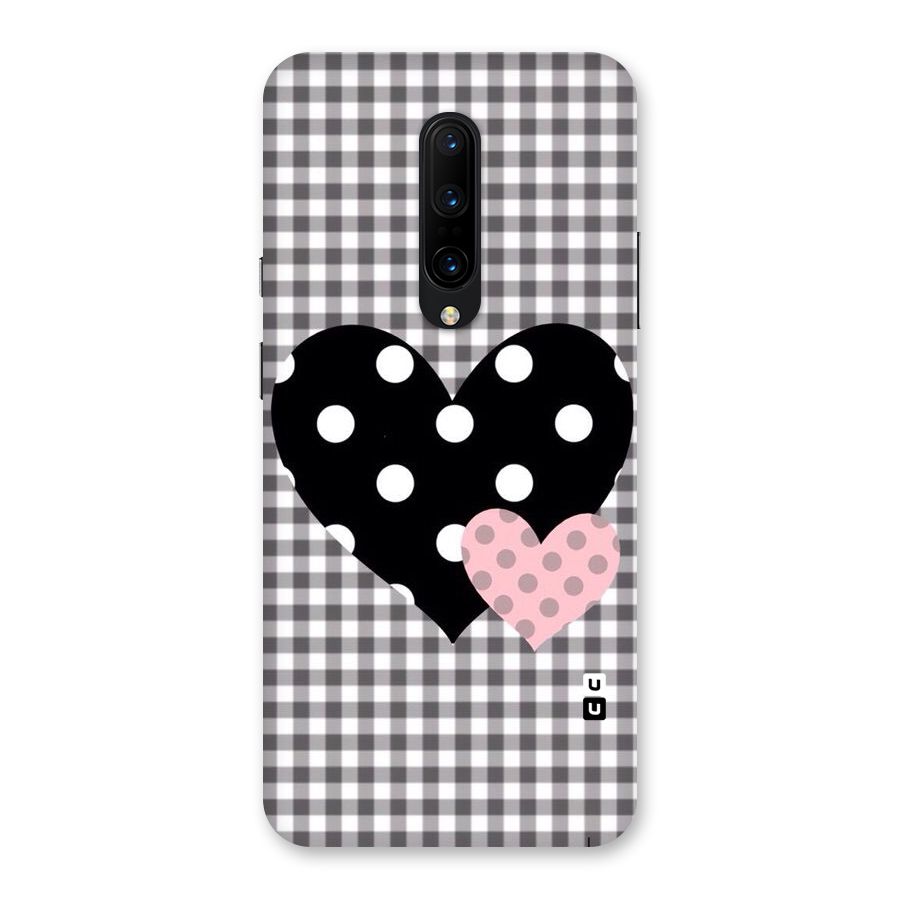 Polka Check Hearts Back Case for OnePlus 7 Pro