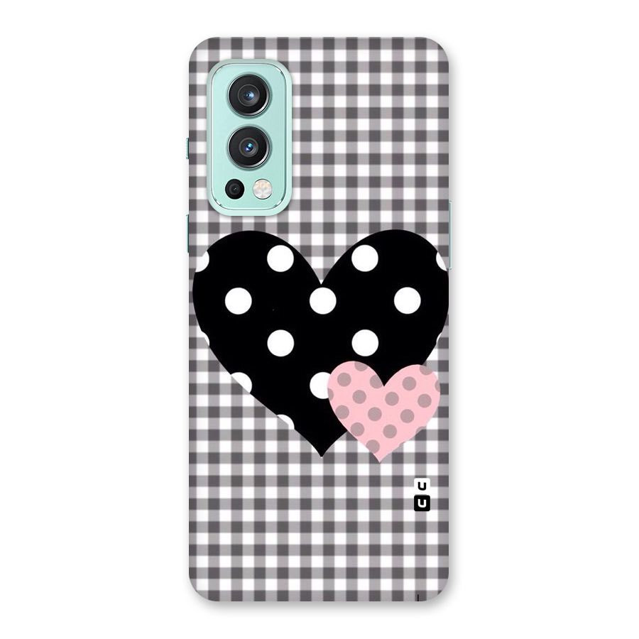 Polka Check Hearts Back Case for OnePlus Nord 2 5G