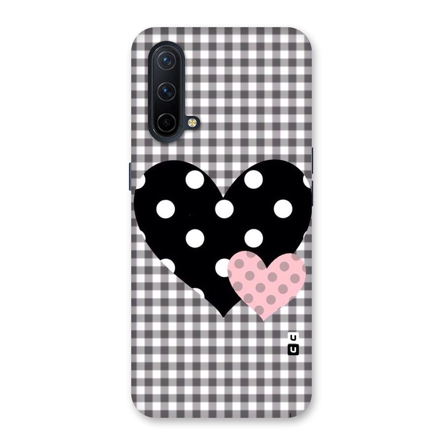 Polka Check Hearts Back Case for OnePlus Nord CE 5G