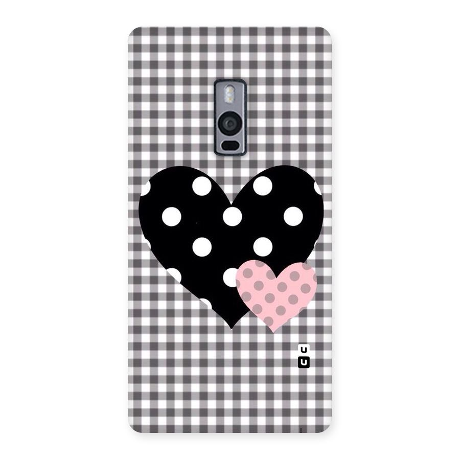 Polka Check Hearts Back Case for OnePlus Two