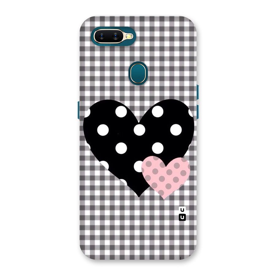 Polka Check Hearts Back Case for Oppo A11k