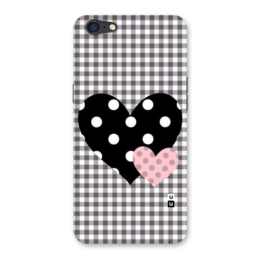 Polka Check Hearts Back Case for Oppo A71