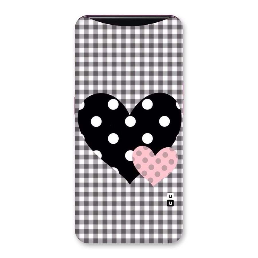Polka Check Hearts Back Case for Oppo Find X