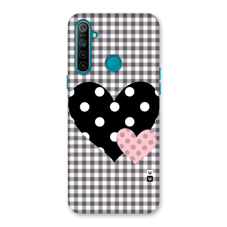 Polka Check Hearts Back Case for Realme 5i
