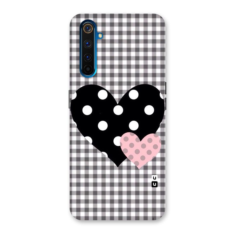 Polka Check Hearts Back Case for Realme 6 Pro