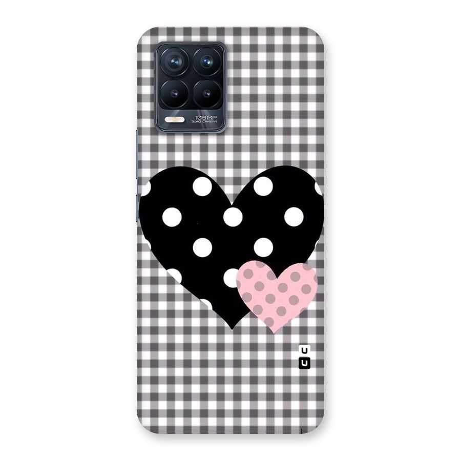 Polka Check Hearts Back Case for Realme 8 Pro