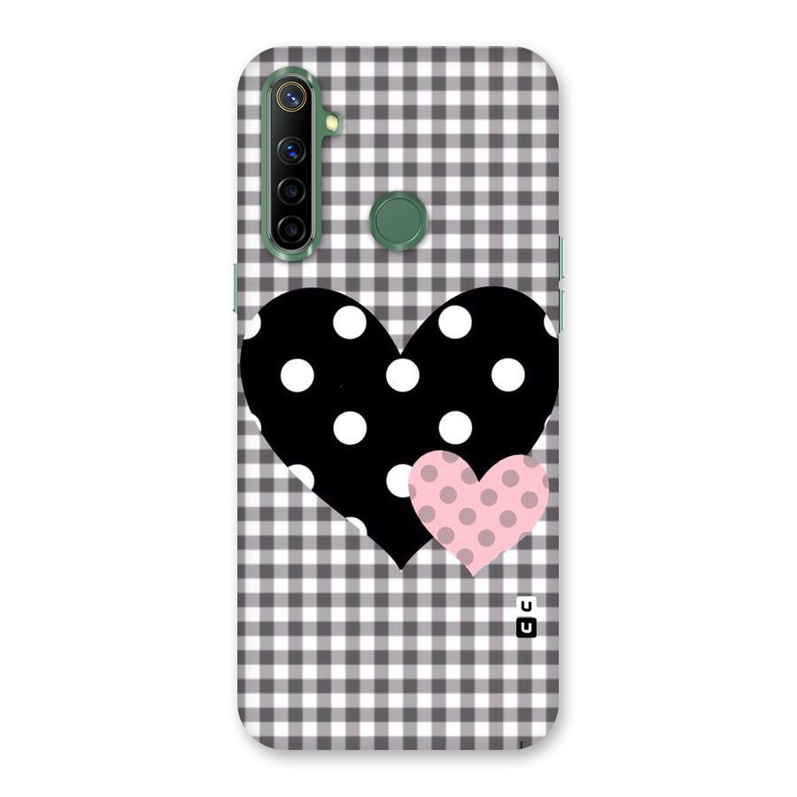 Polka Check Hearts Back Case for Realme Narzo 10