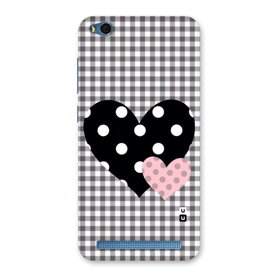 Polka Check Hearts Back Case for Redmi 5A