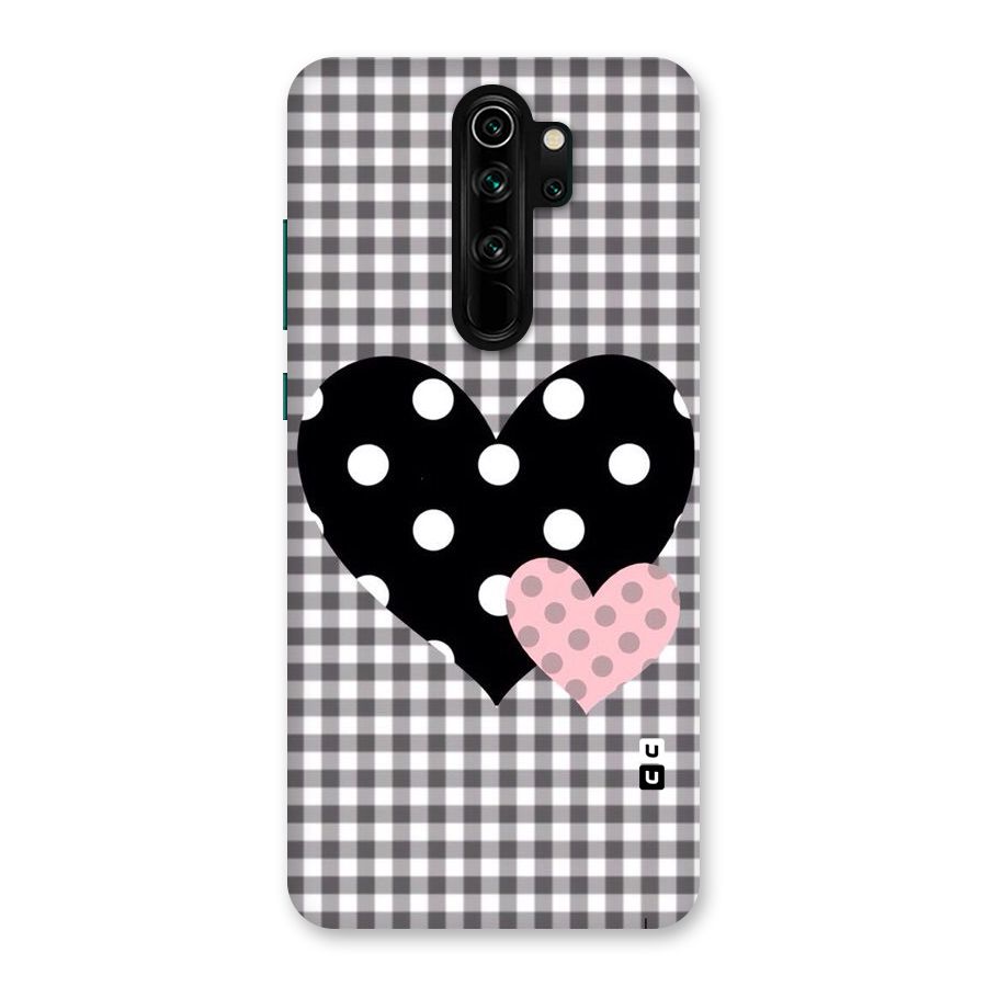 Polka Check Hearts Back Case for Redmi Note 8 Pro
