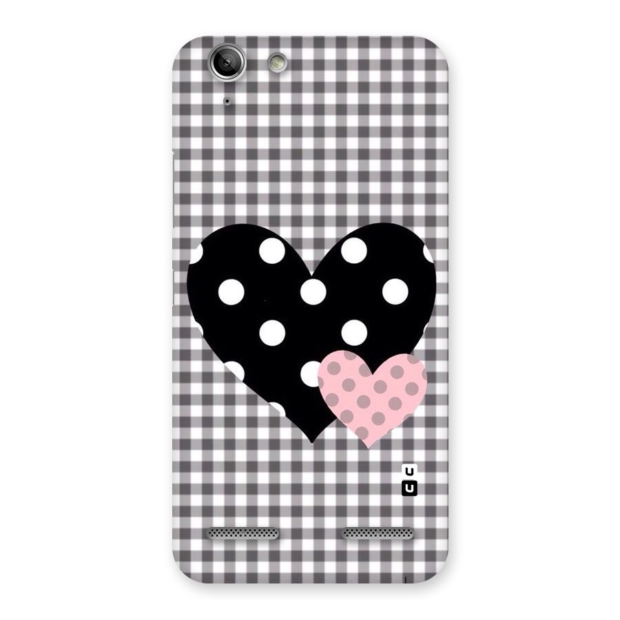 Polka Check Hearts Back Case for Vibe K5