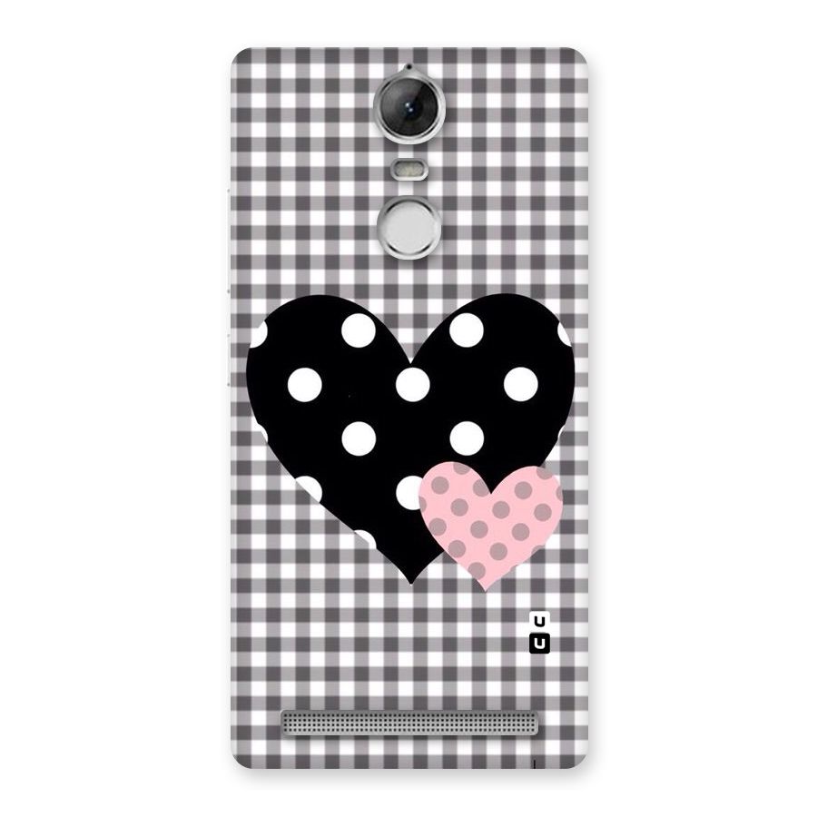 Polka Check Hearts Back Case for Vibe K5 Note
