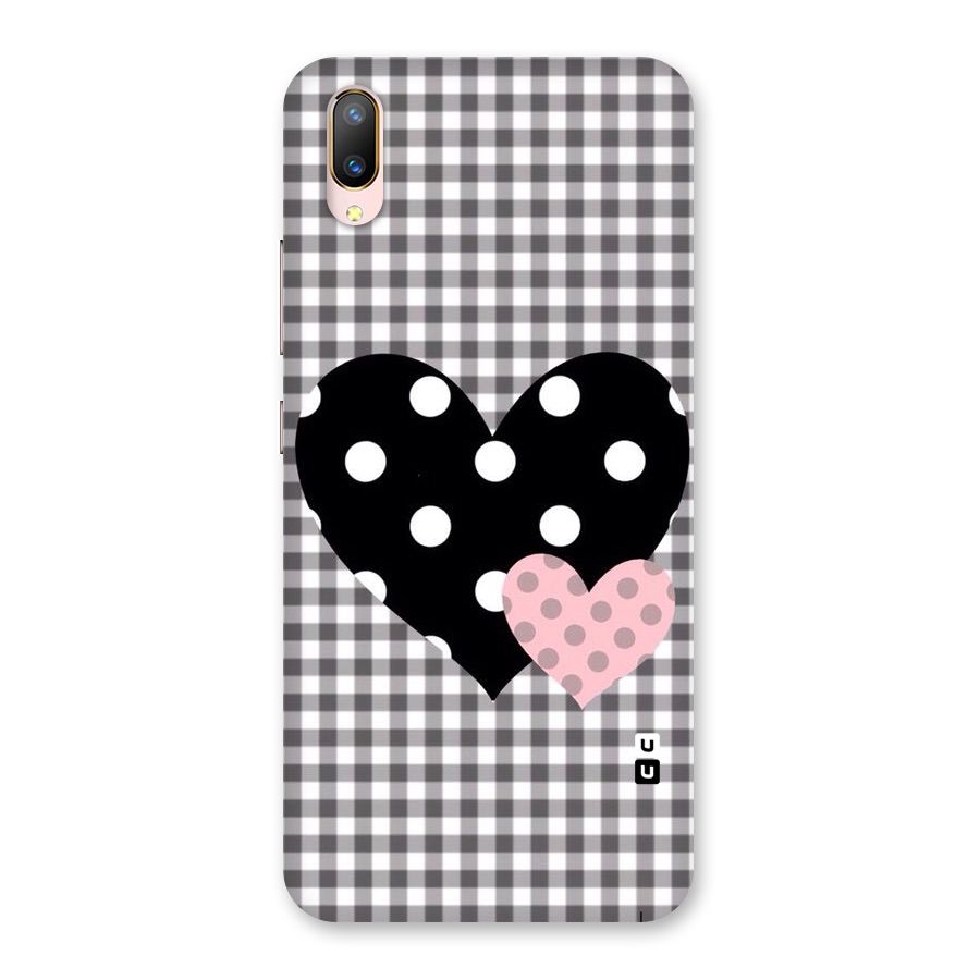 Polka Check Hearts Back Case for Vivo V11 Pro