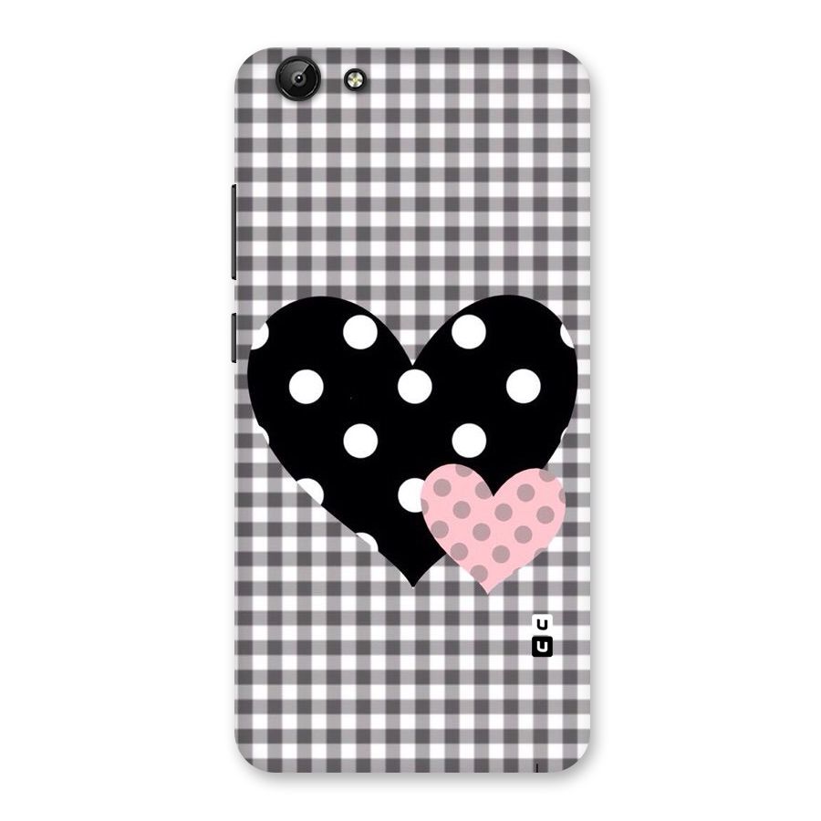 Polka Check Hearts Back Case for Vivo Y69