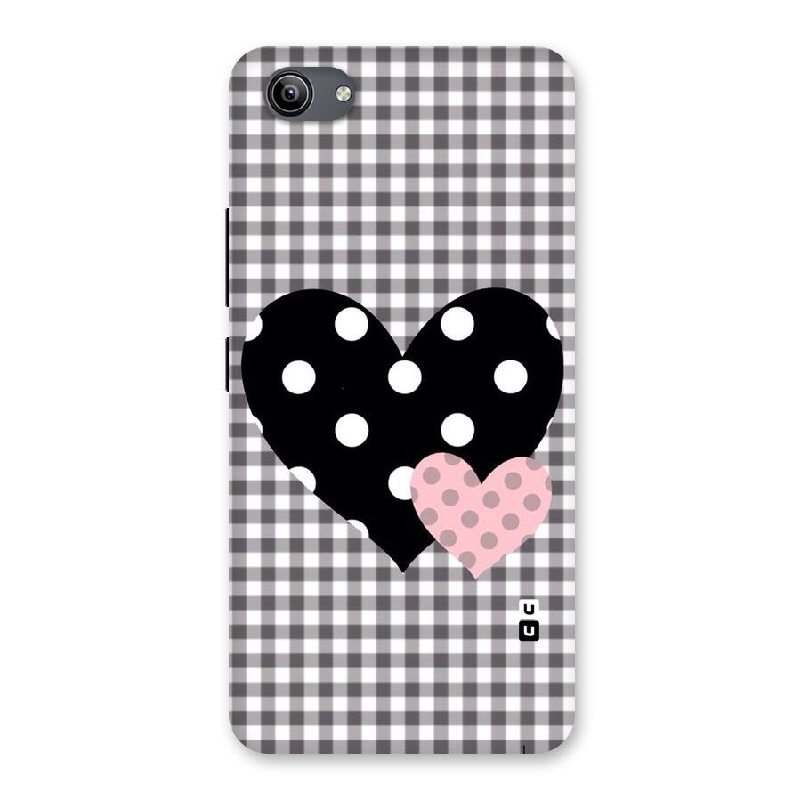 Polka Check Hearts Back Case for Vivo Y81i