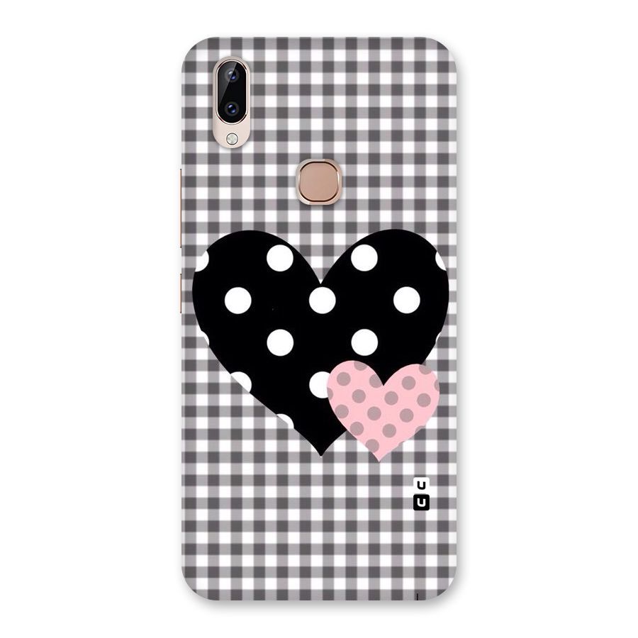 Polka Check Hearts Back Case for Vivo Y83 Pro