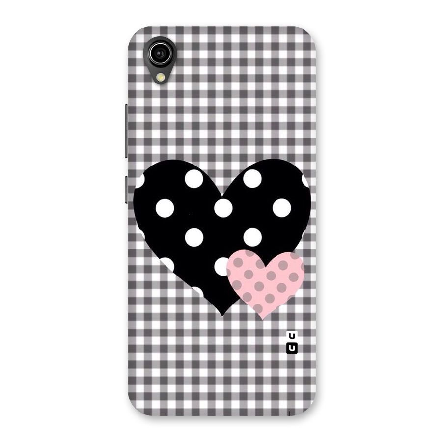 Polka Check Hearts Back Case for Vivo Y90