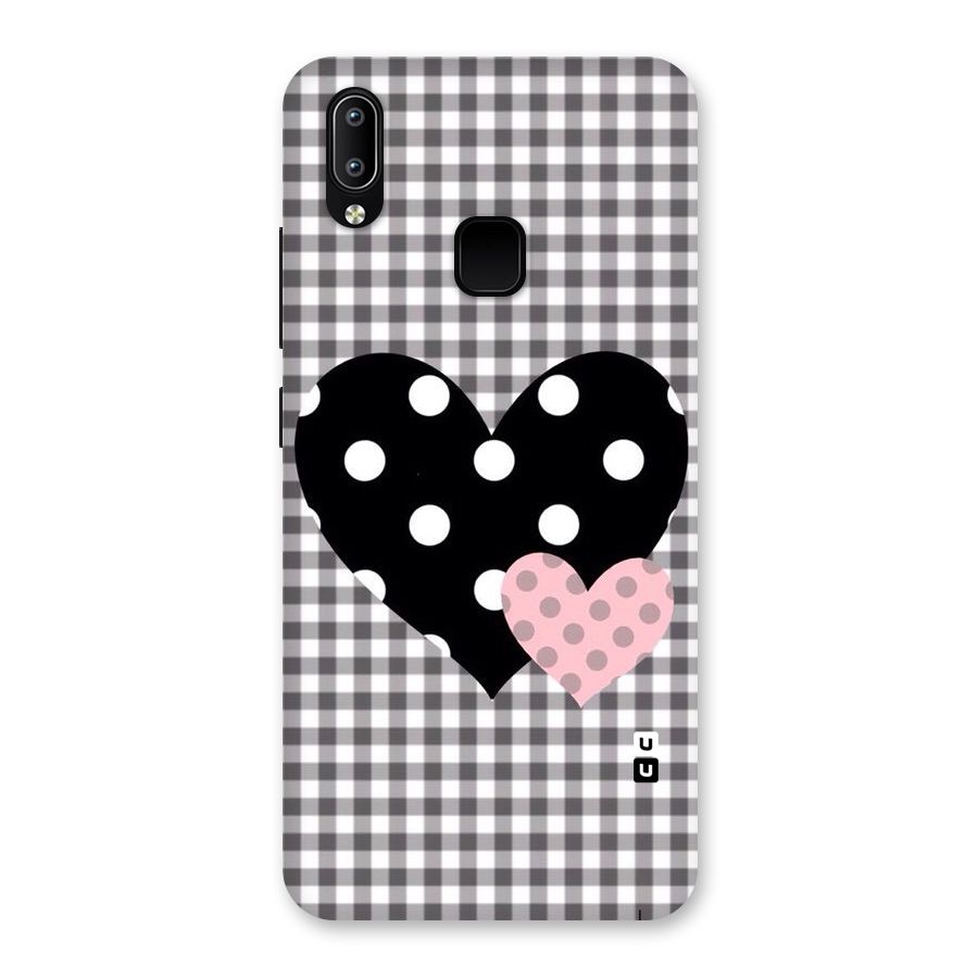 Polka Check Hearts Back Case for Vivo Y93