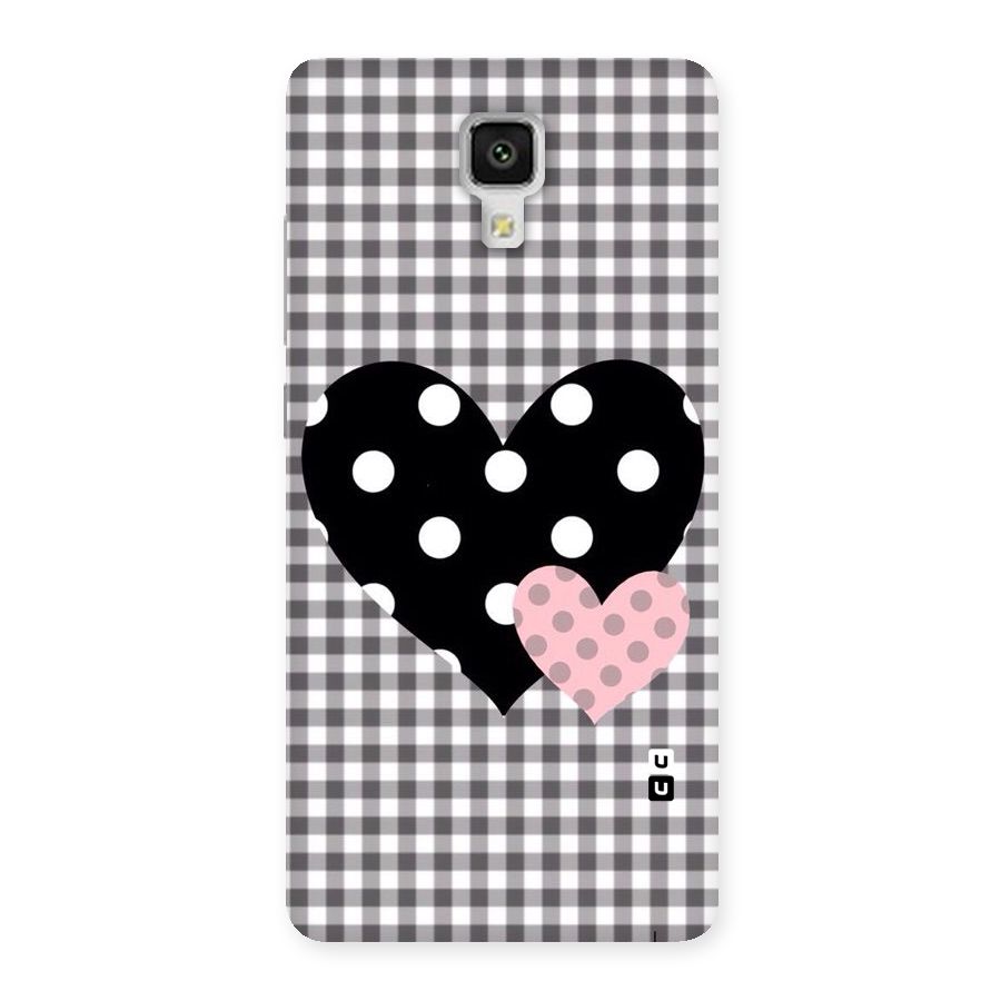 Polka Check Hearts Back Case for Xiaomi Mi 4