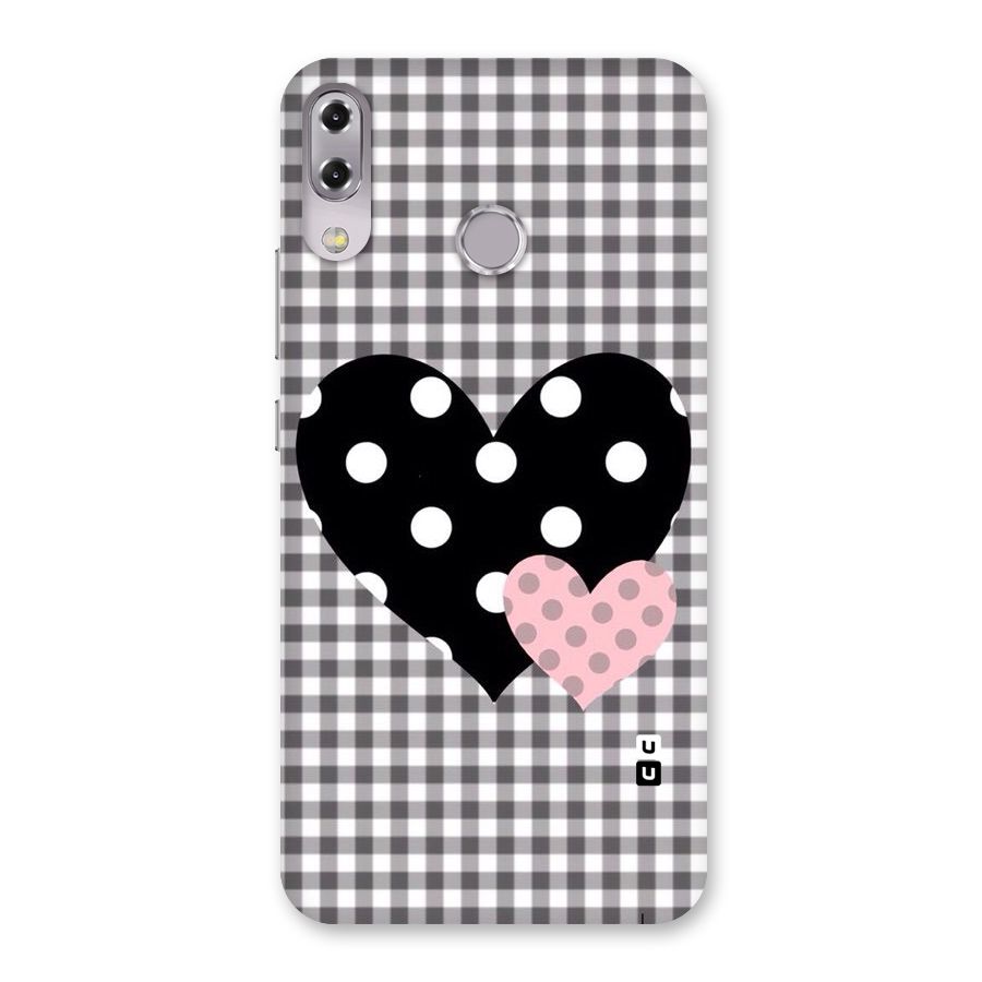 Polka Check Hearts Back Case for Zenfone 5Z