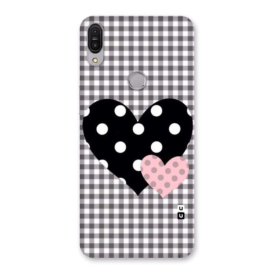 Polka Check Hearts Back Case for Zenfone Max Pro M1