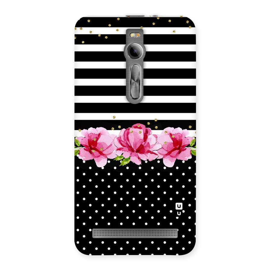 Polka Floral Stripes Back Case for Asus Zenfone 2
