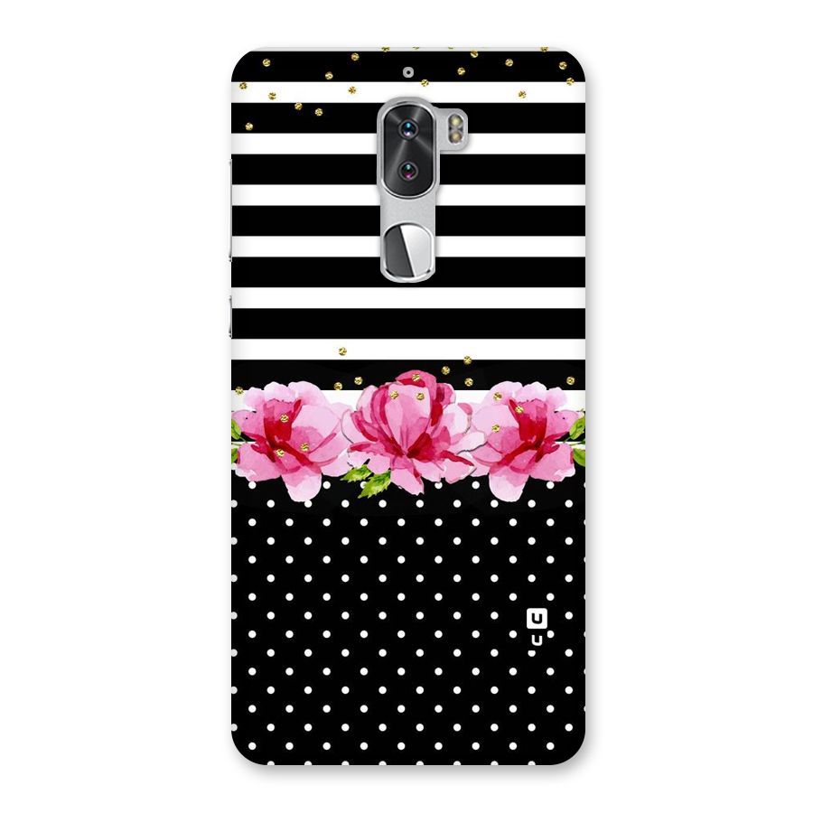 Polka Floral Stripes Back Case for Coolpad Cool 1
