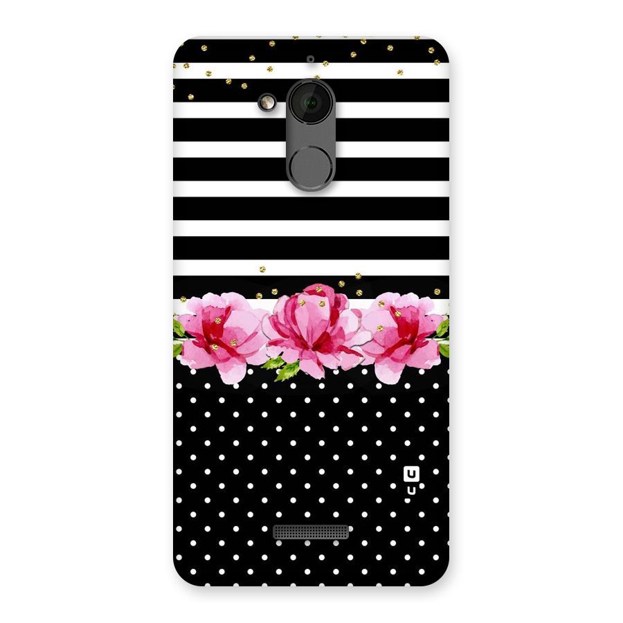 Polka Floral Stripes Back Case for Coolpad Note 5