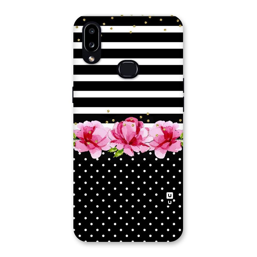 Polka Floral Stripes Back Case for Galaxy A10s