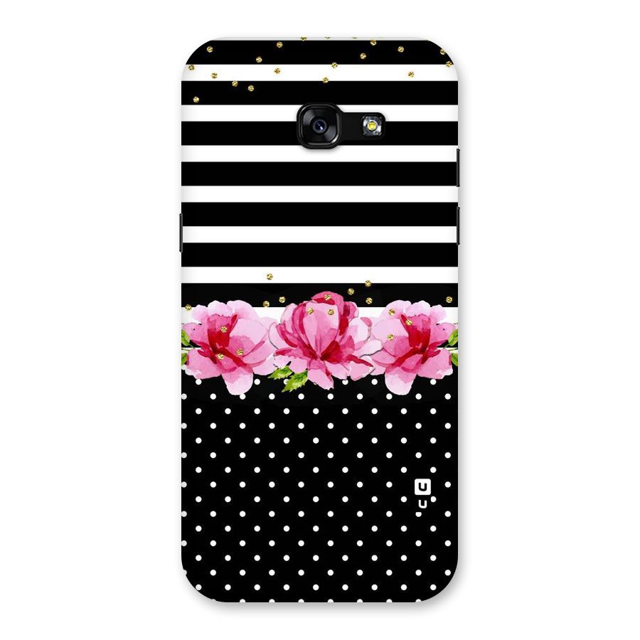 Polka Floral Stripes Back Case for Galaxy A5 2017