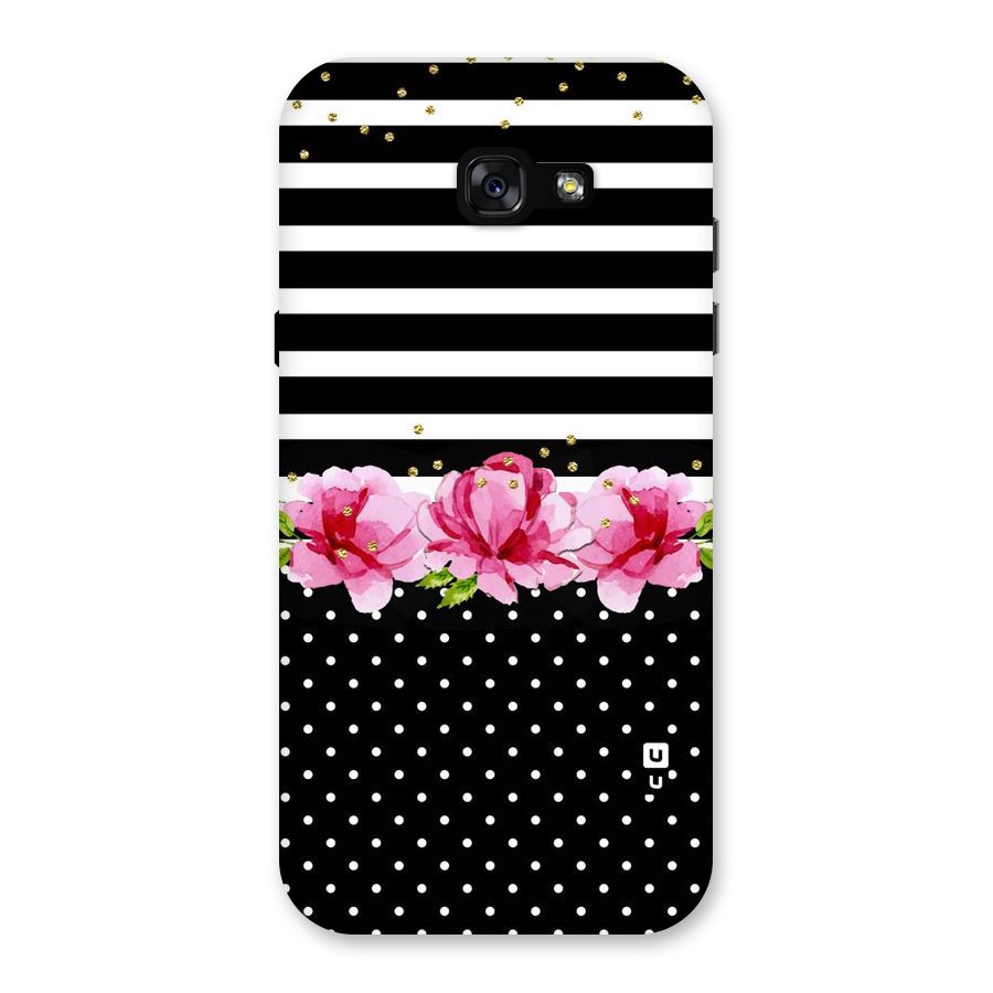 Polka Floral Stripes Back Case for Galaxy A7 (2017)