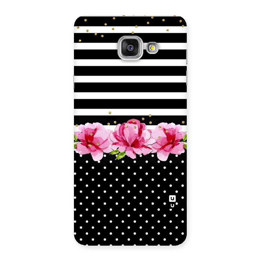 Polka Floral Stripes Back Case for Galaxy A7 2016