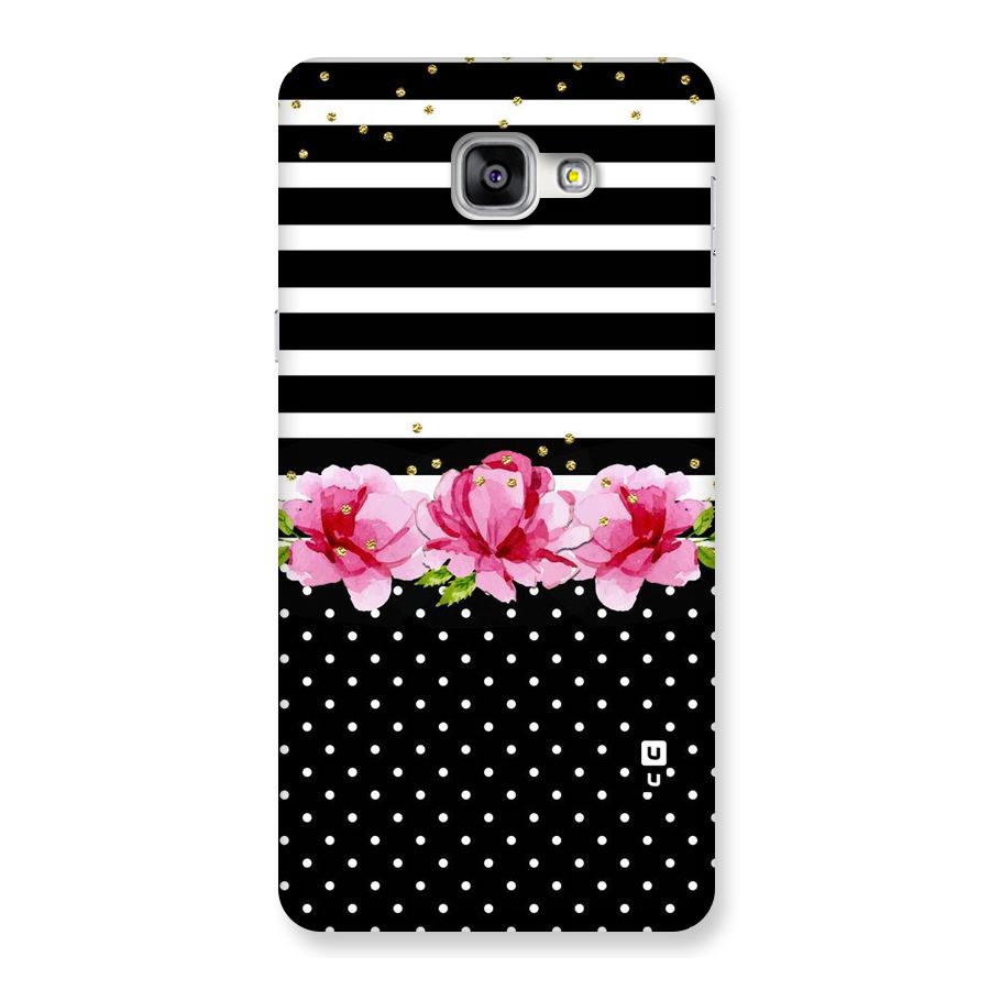 Polka Floral Stripes Back Case for Galaxy A9