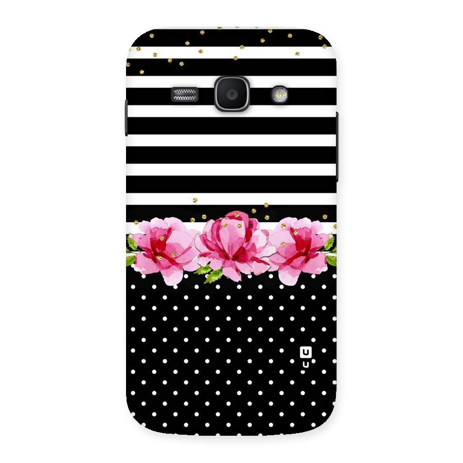 Polka Floral Stripes Back Case for Galaxy Ace 3