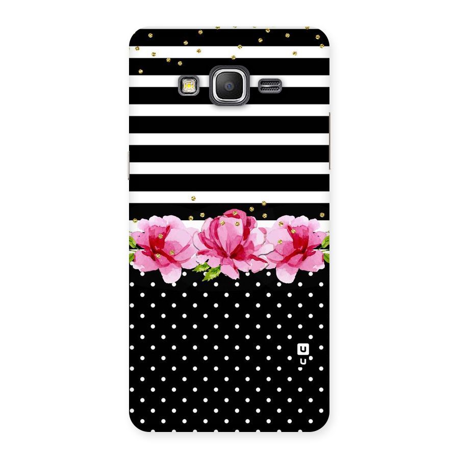 Polka Floral Stripes Back Case for Galaxy Grand Prime