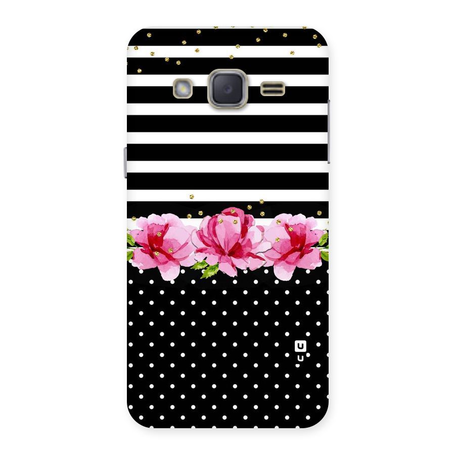 Polka Floral Stripes Back Case for Galaxy J2