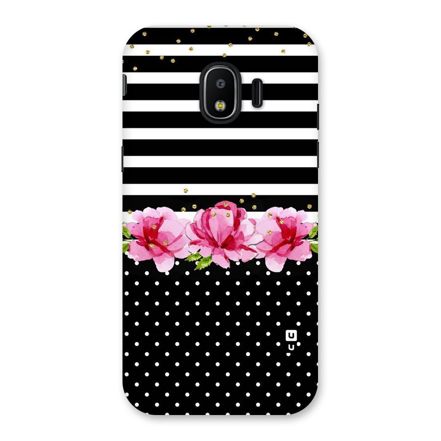 Polka Floral Stripes Back Case for Galaxy J2 Pro 2018