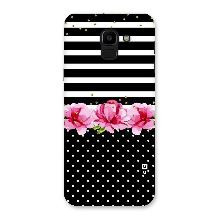 Polka Floral Stripes Back Case for Galaxy J6