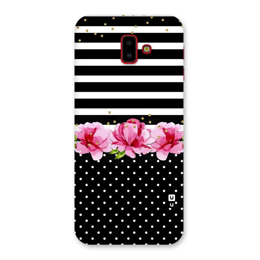 Polka Floral Stripes Back Case for Galaxy J6 Plus