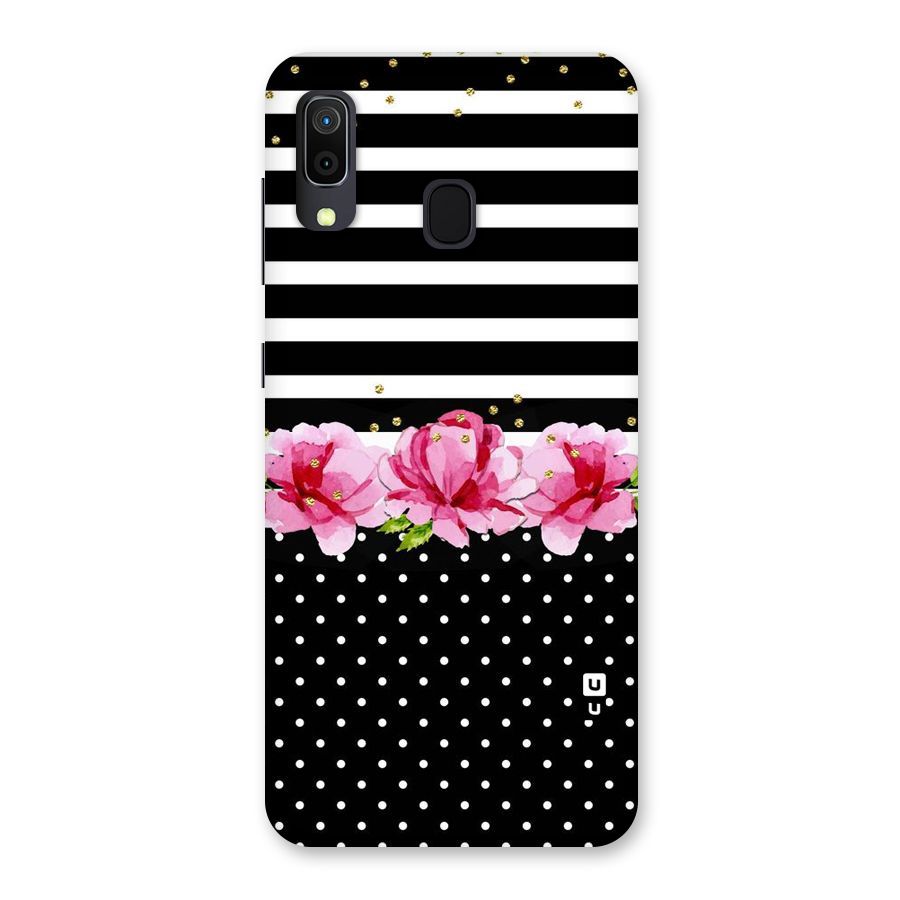 Polka Floral Stripes Back Case for Galaxy M10s
