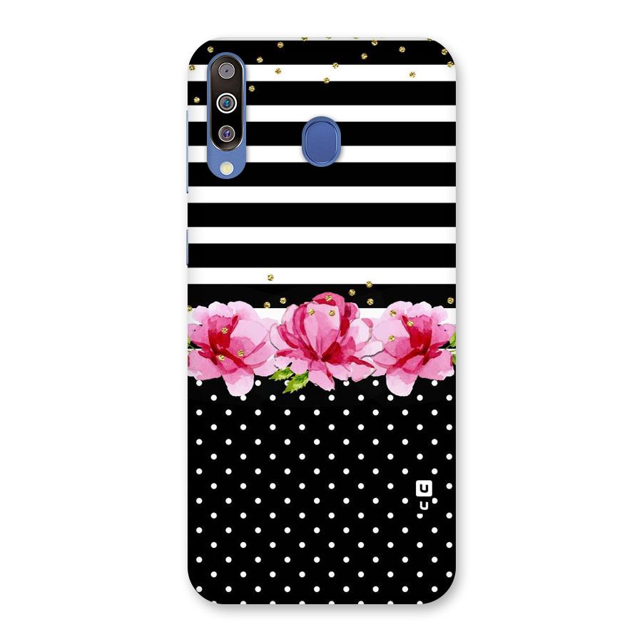 Polka Floral Stripes Back Case for Galaxy M30