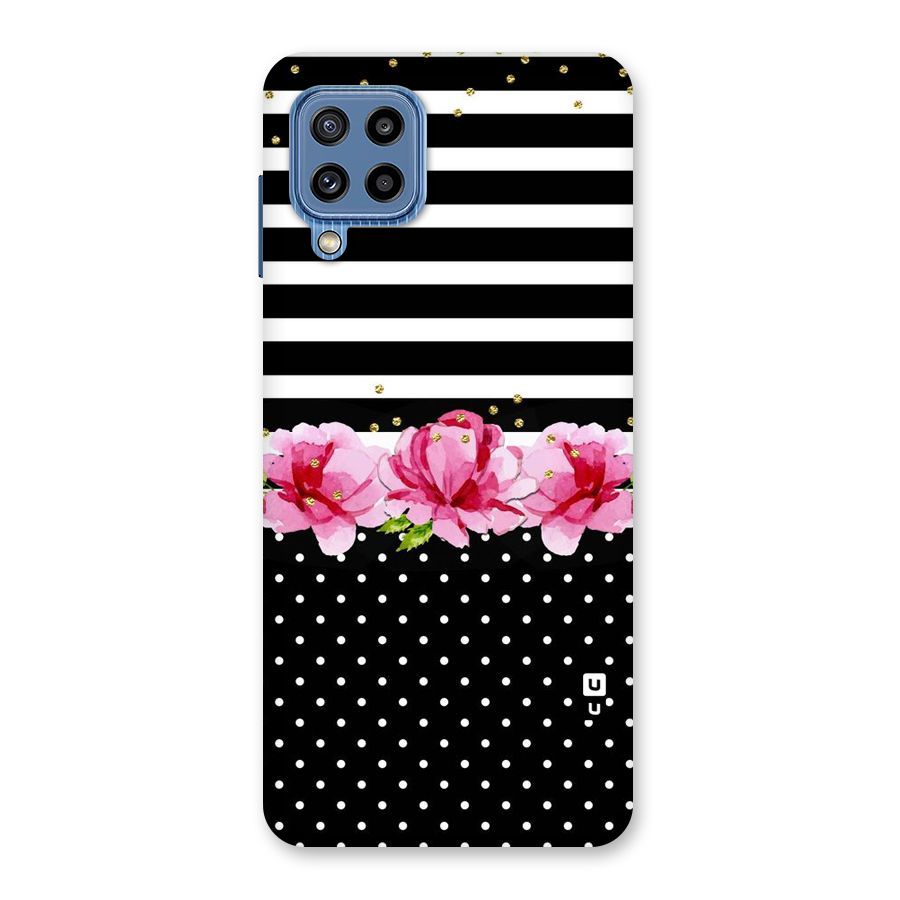 Polka Floral Stripes Back Case for Galaxy M32