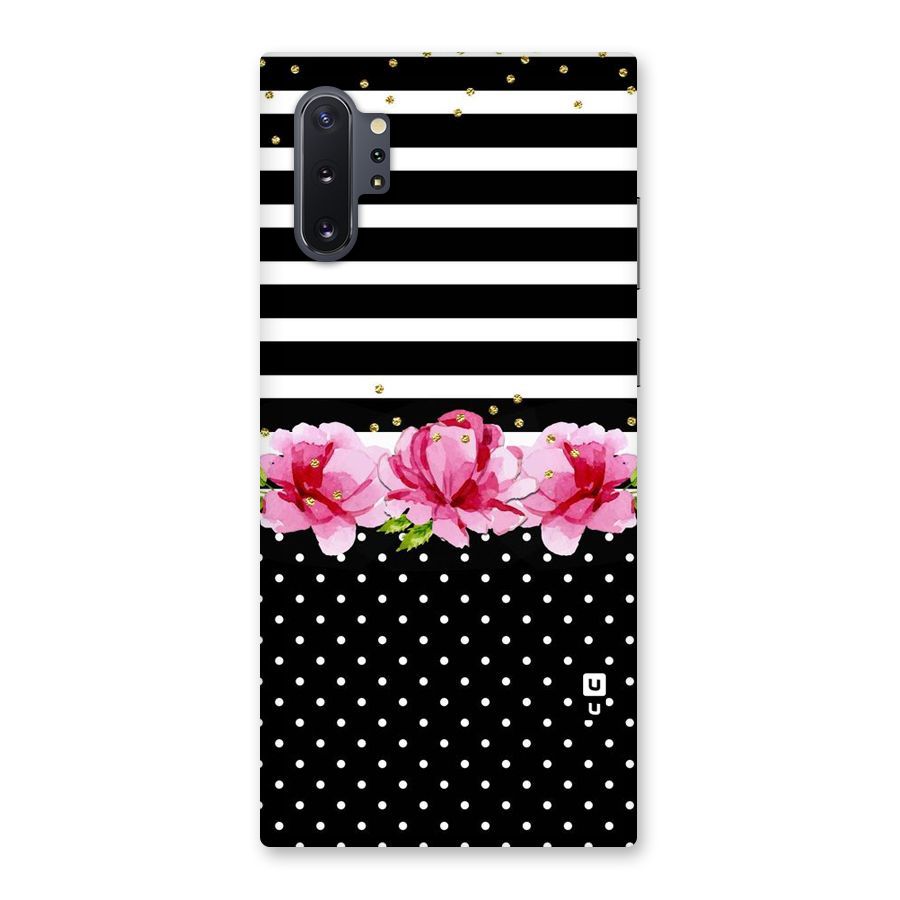 Polka Floral Stripes Back Case for Galaxy Note 10 Plus