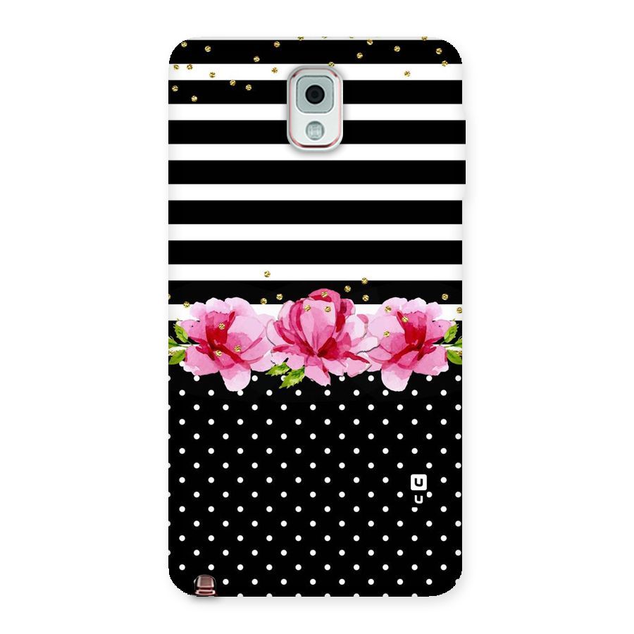 Polka Floral Stripes Back Case for Galaxy Note 3
