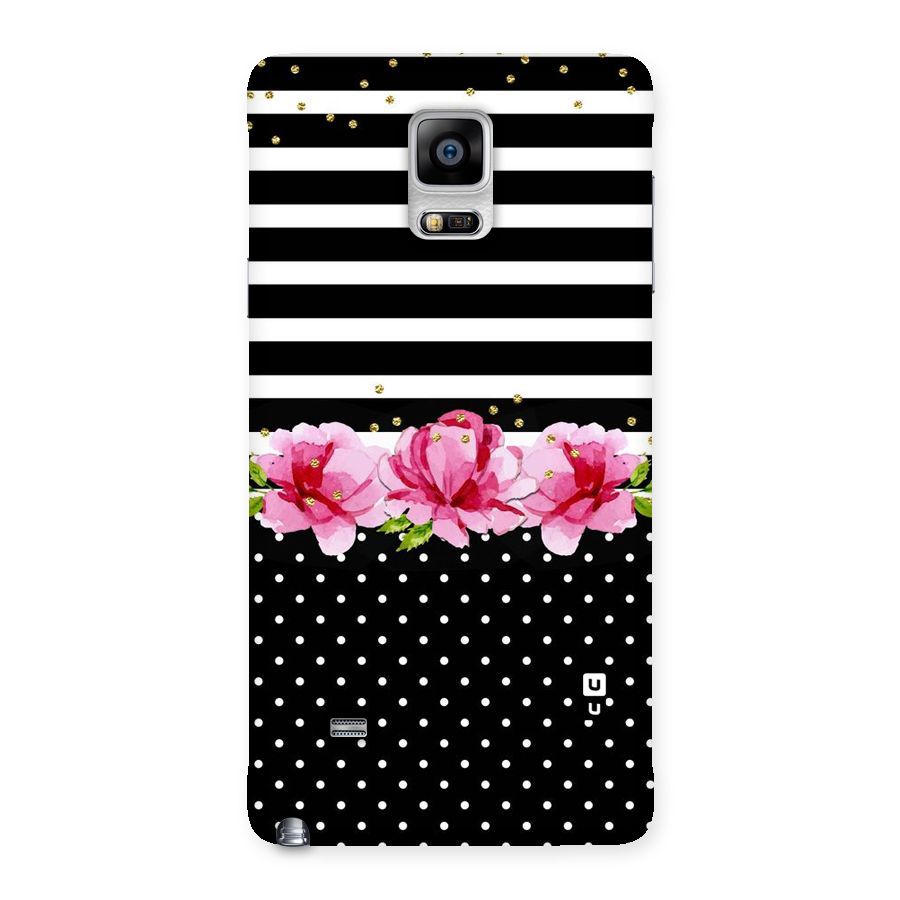 Polka Floral Stripes Back Case for Galaxy Note 4
